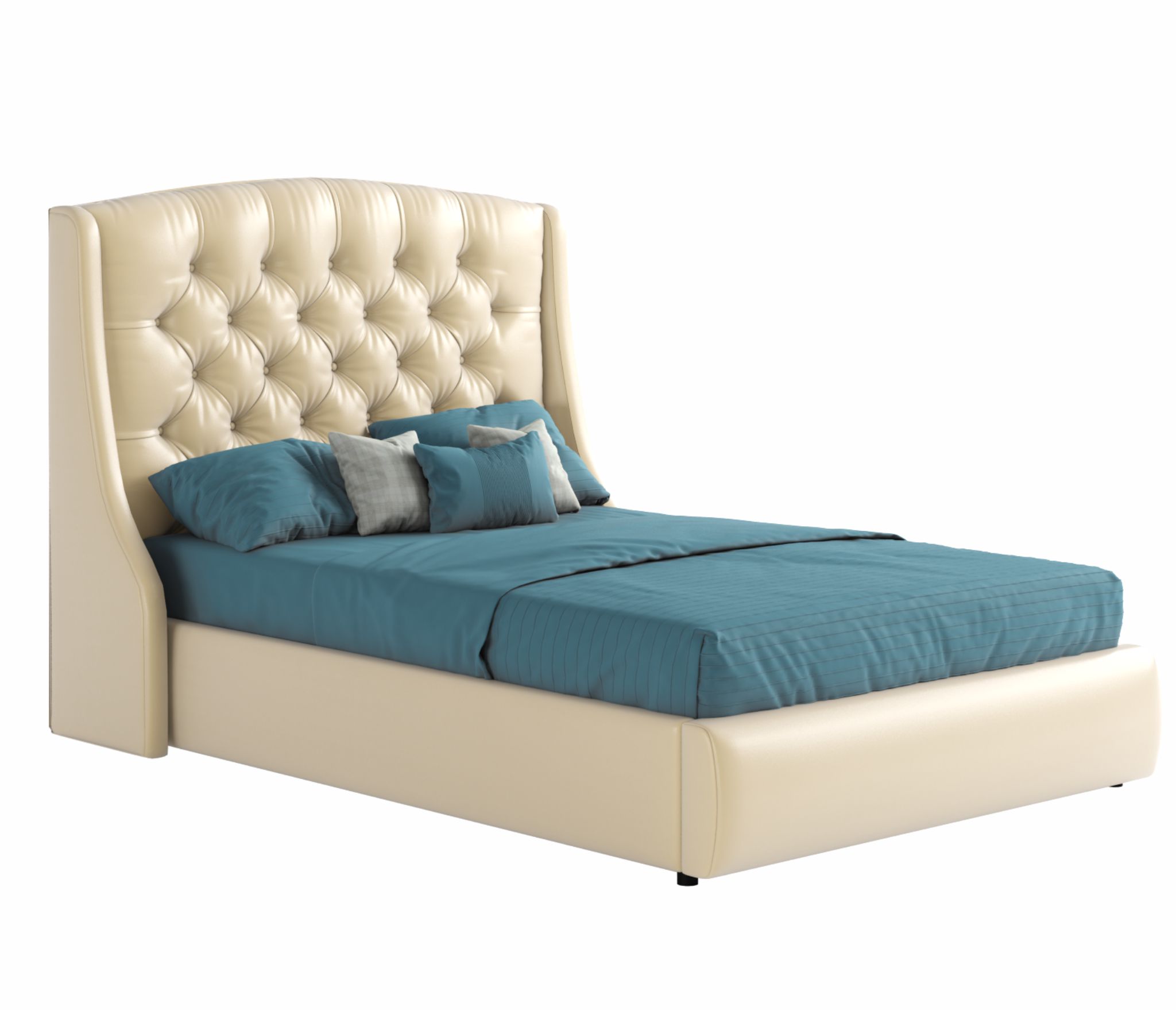Купить мягкая кровать "стефани" 1400 беж с подъемным механизмом | МебельСТОК