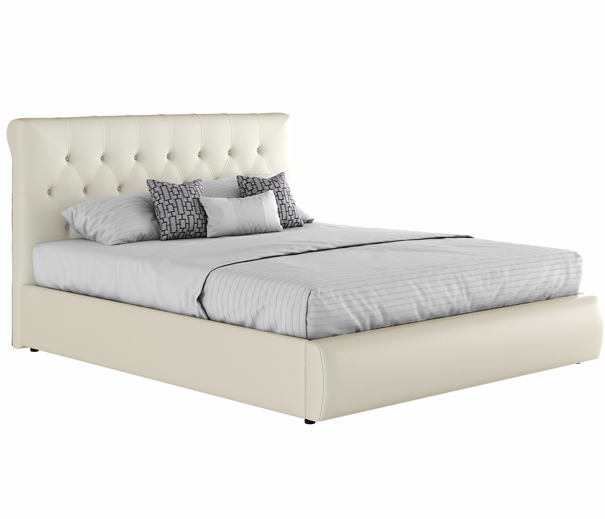 Купить мягкая кровать "амели" 1800 белая с подъемным механизмом | МебельСТОК