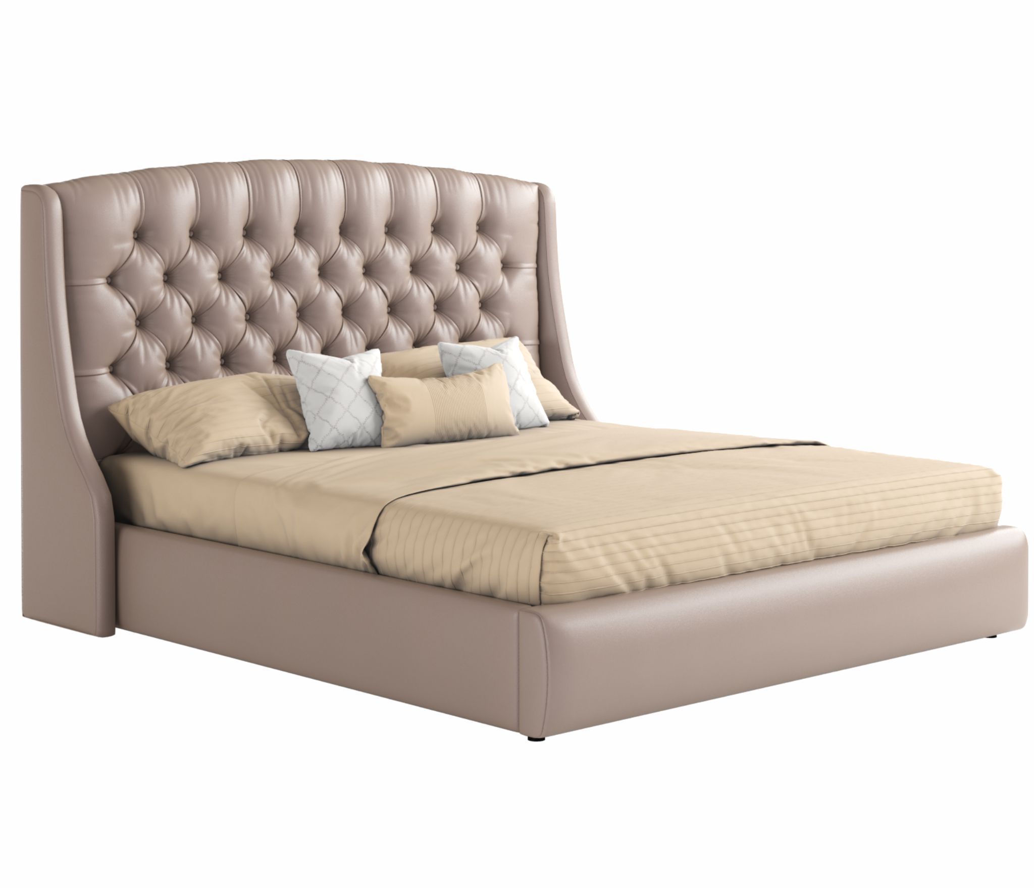 Купить мягкая кровать "стефани" 1800 капучино с подъемным механизмом | МебельСТОК