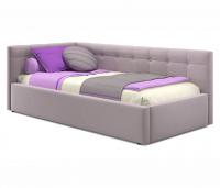 Купить односпальная кровать-тахта bonna 900 лиловая с подъемным механизмом и матрасом астра | МебельСТОК