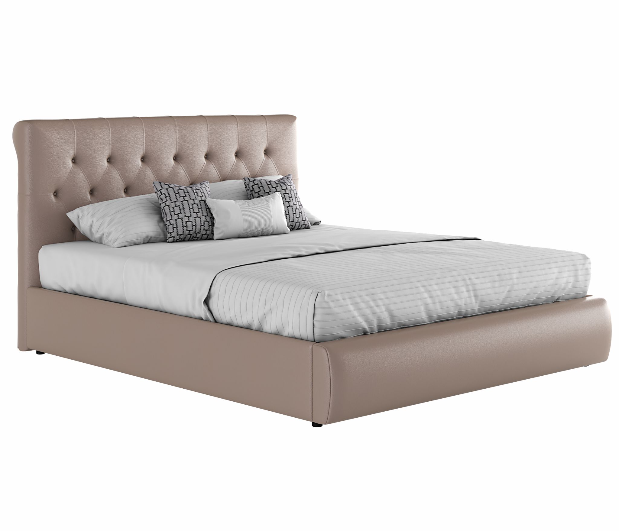 Купить мягкая кровать "амели" 1800 капучино с подъемным механизмом | МебельСТОК