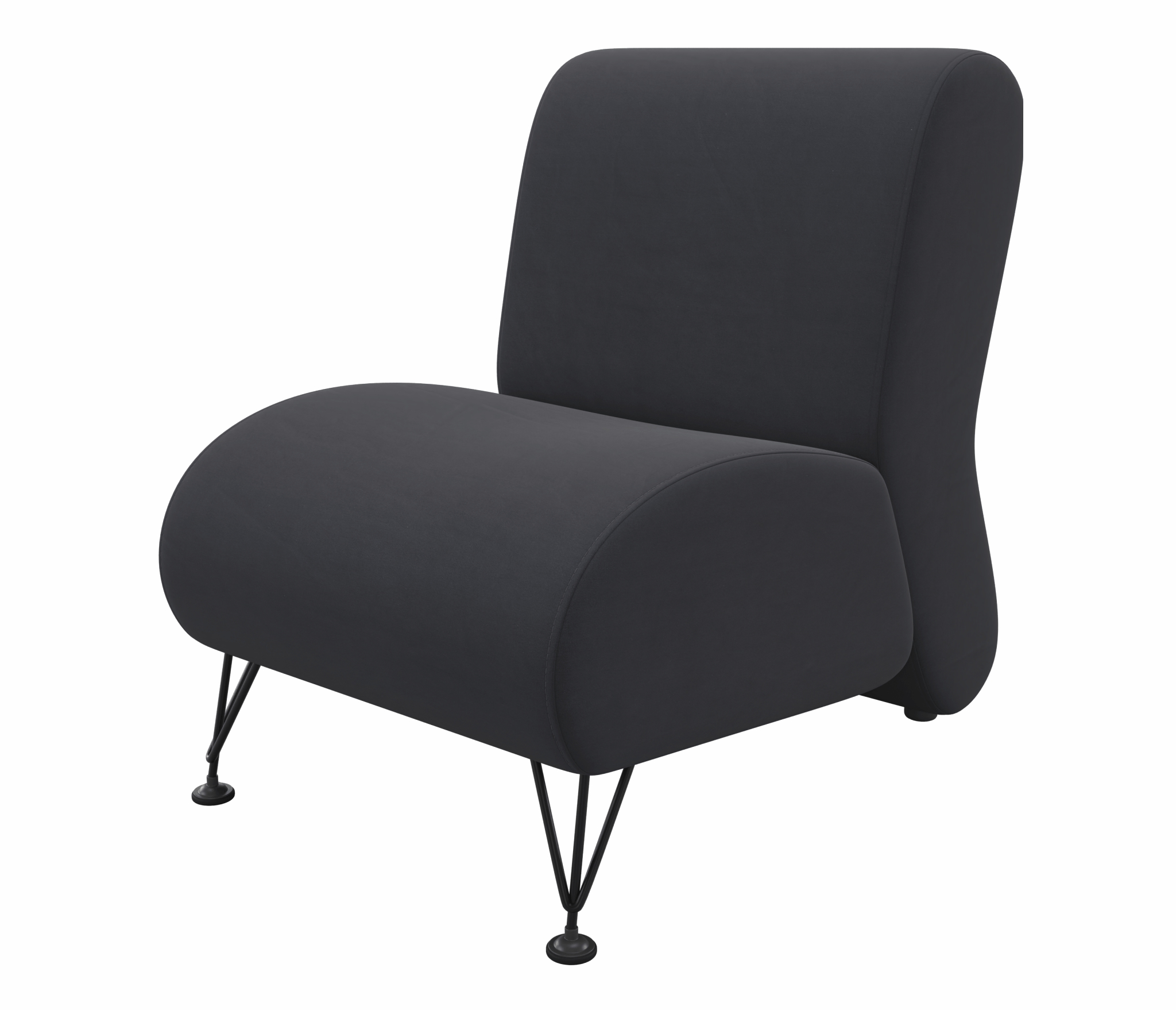 Мягкое дизайнерское кресло Pati темный
