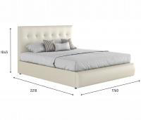 Мягкая интерьерная кровать "Селеста" 1600 белая с матрасом ГОСТ | МебельСТОК