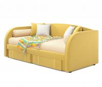 Купить мягкая кровать elda 900 желтая с ортопедическим основанием и матрасом гост | МебельСТОК