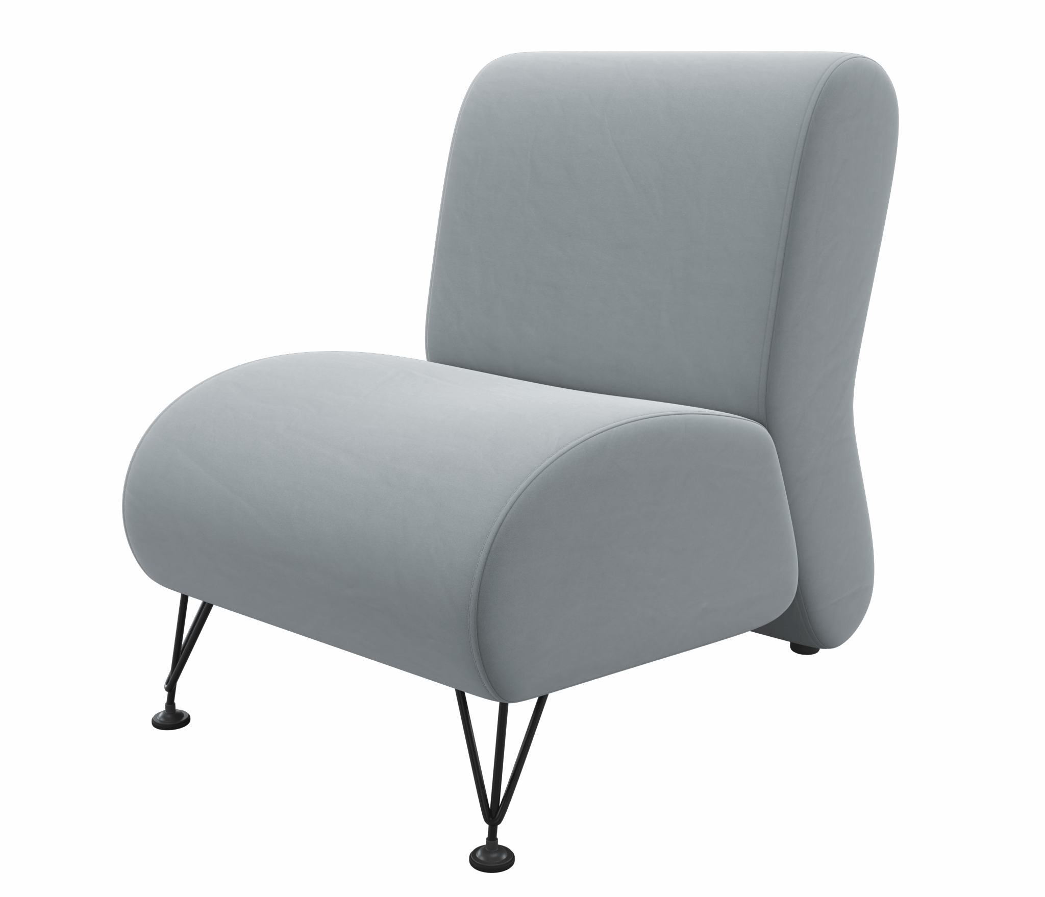 Мягкое дизайнерское кресло Pati серый