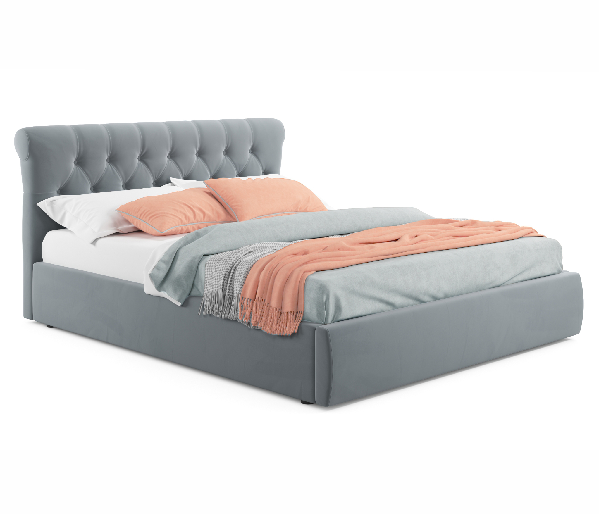 Купить мягкая кровать ameli 1800 серая с подъемным механизмом | МебельСТОК