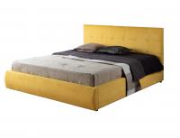 Купить мягкая кровать "selesta" 1600 желтая с матрасом астра с подъемным механизмом | ZEPPELIN MOBILI