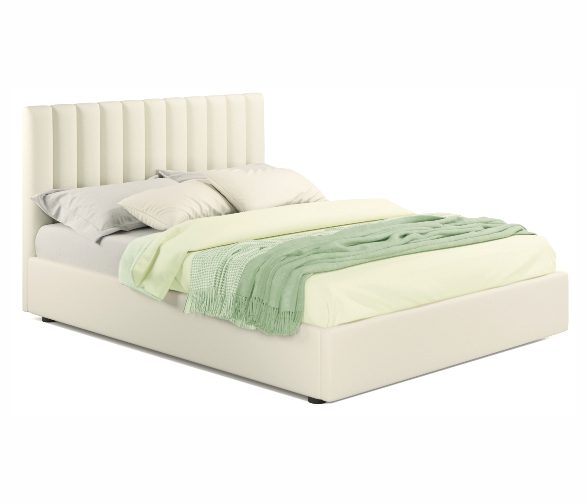 Купить мягкая кровать olivia 1600 беж с подъемным механизмом | МебельСТОК
