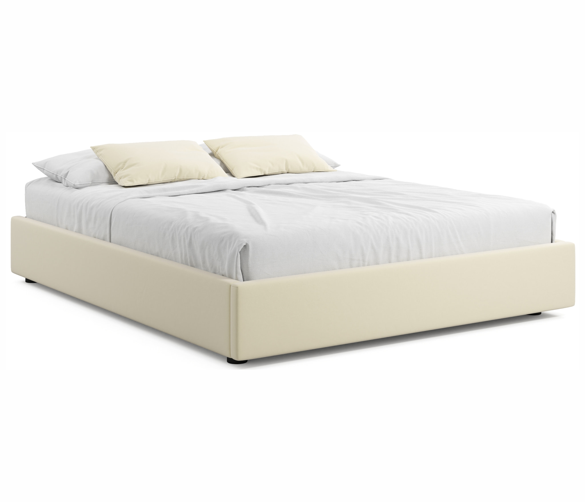 Купить мягкая кровать-софа без изголовья base 1600 бежевая с подъемным механизмом | МебельСТОК