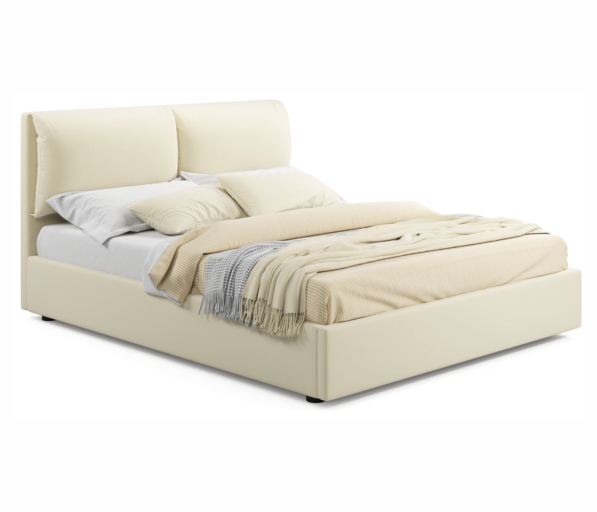Купить мягкая кровать vita 1600 бежевая с подъемным механизмом | МебельСТОК