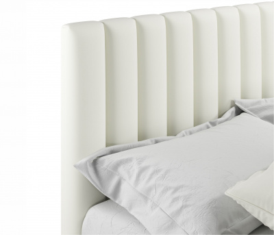 Купить мягкая кровать с тумбами olivia 1600 беж с подъемным механизмом | МебельСТОК