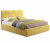 Купить мягкая кровать tiffany 1600 желтая с ортопедическим основанием с матрасом гост | МебельСТОК