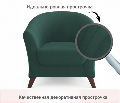 Мягкое кресло Line изумруд