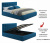 Купить мягкая кровать "selesta" 1600 синяя с ортопед.основанием с матрасом гост | ZEPPELIN MOBILI