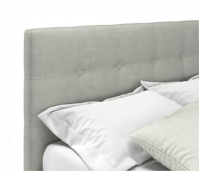 Купить мягкая кровать selesta 1600 кожа серый с подъемным механизмом | МебельСТОК