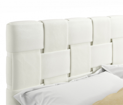 Купить мягкая кровать tiffany 1600 беж с ортопедическим основанием с матрасом астра | МебельСТОК