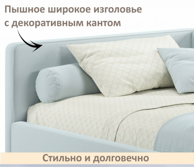 Купить мягкая кровать-тахта kapri 1200 мята пастель c подъемным механизмом | МебельСТОК