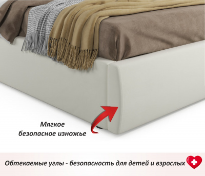 Купить мягкая кровать "stefani" 1600 беж с ортопед. основанием с матрасом астра | ZEPPELIN MOBILI