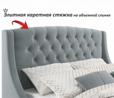 Купить мягкая кровать "stefani" 1400 серая с подъемным механизмом с орт.матрасом promo b cocos | ZEPPELIN MOBILI