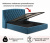 Купить мягкая кровать "stefani" 1600 синяя с подъемным механизмом | ZEPPELIN MOBILI