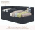 Купить односпальная кровать-тахта colibri 800 темная с подъемным механизмом и защитным бортиком | ZEPPELIN MOBILI