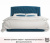Купить мягкая кровать "stefani" 1600 синяя с ортопед. основанием с матрасом promo b cocos | ZEPPELIN MOBILI