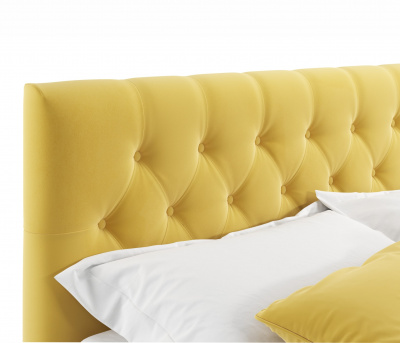 Купить мягкая кровать verona 1600 желтая с ортопедическим основанием | МебельСТОК