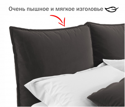 Купить мягкая кровать fly 1600 шоколад с ортопедическим основанием | МебельСТОК