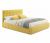 Купить мягкая  кровать "selesta" 1400 желтая с матрасом астра с подъемным механизмом | ZEPPELIN MOBILI