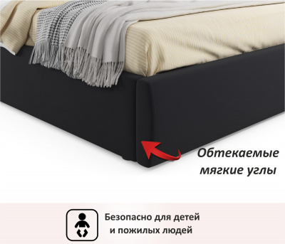 Купить мягкая кровать verona 1800 темная с ортопедическим основанием | МебельСТОК