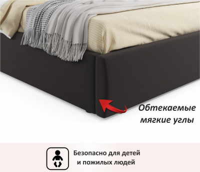 Купить мягкая кровать verona 1800 шоколад с ортопедическим основанием | МебельСТОК