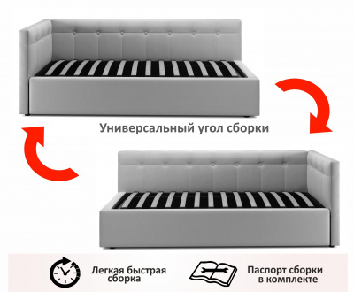 Купить односпальная кровать-тахта bonna 900 темная с подъемным механизмом | ZEPPELIN MOBILI