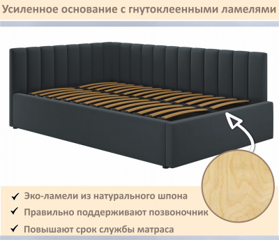 Купить мягкая кровать milena 1400 маренго с подъемным механизмом | МебельСТОК