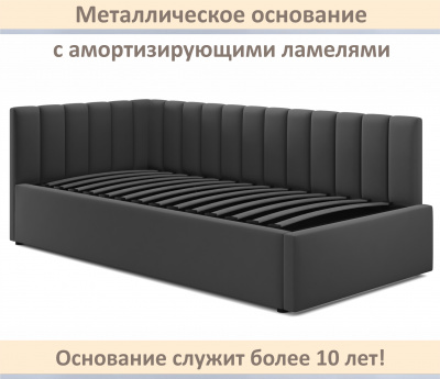Купить мягкая кровать milena 900 маренго темно-серый с ортопедическим основанием | МебельСТОК