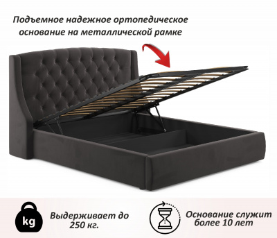 Купить мягкая кровать "stefani" 1400 шоколад с подъемным механизмом с орт.матрасом астра | ZEPPELIN MOBILI