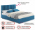 Купить мягкая кровать с тумбами olivia 1600 синяя с подъемным механизмом | МебельСТОК