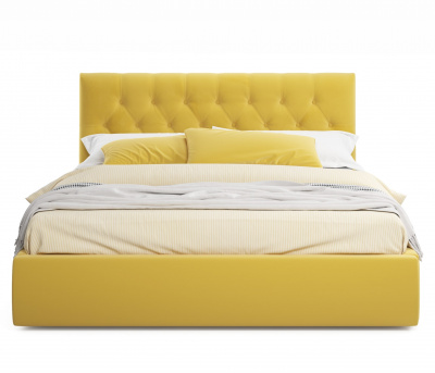 Купить мягкая кровать verona 1400 желтая с ортопедическим основанием | МебельСТОК
