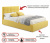Купить мягкая кровать selesta 1200 желтая с подъем.механизмом | ZEPPELIN MOBILI