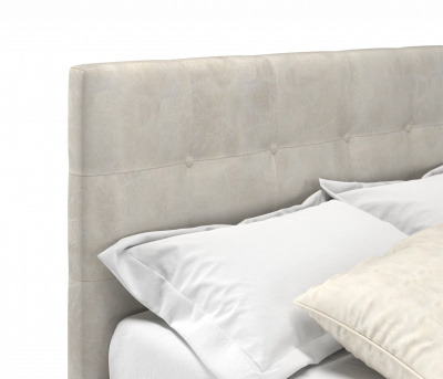 Купить мягкая кровать selesta 1400 кожа кремовый с ортопедическим основанием | МебельСТОК