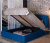 Купить мягкая кровать "stefani" 1800 синяя с подъемным механизмом | ZEPPELIN MOBILI
