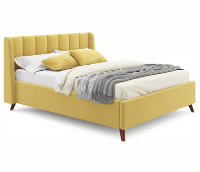 Купить мягкая кровать betsi 1600 желтая с подъемным механизмом и матрасом гост | ZEPPELIN MOBILI