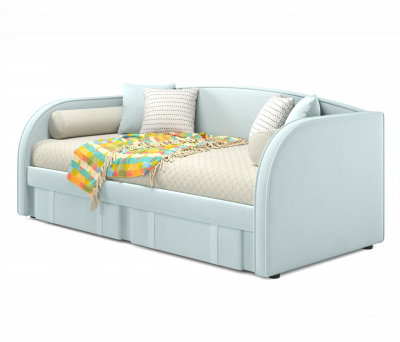 Купить мягкая кровать elda 900 мята пастель с ортопедическим основанием | МебельСТОК