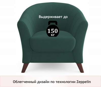 Мягкое кресло Line изумруд
