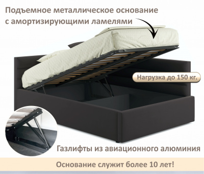 Купить мягкая кровать-тахта aura 1200 шоколад с подъемным механизмом | МебельСТОК