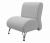 Мягкое дизайнерское кресло Pati букле светло-серый