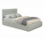 Купить мягкая кровать selesta 1200 кожа серый с подъемным механизмом с матрасом гост | МебельСТОК