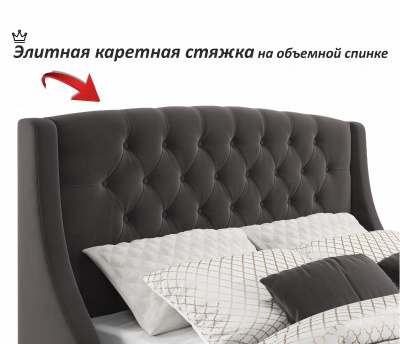 Купить мягкая кровать "stefani" 1800 шоколад с подъемным механизмом с орт.матрасом promo b cocos | МебельСТОК