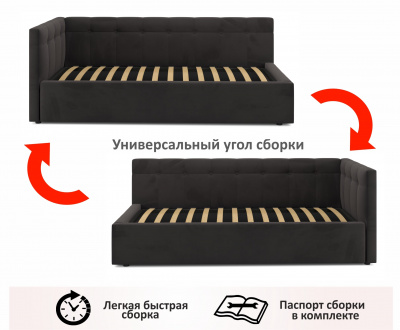 Купить односпальная кровать-тахта colibri 800 шоколад с подъемным механизмом | МебельСТОК