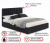 Купить мягкая кровать с тумбами olivia 1600 темная с подъемным механизмом | МебельСТОК