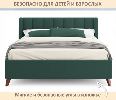 Купить мягкая кровать betsi 1600 изумруд с подъемным механизмом | МебельСТОК